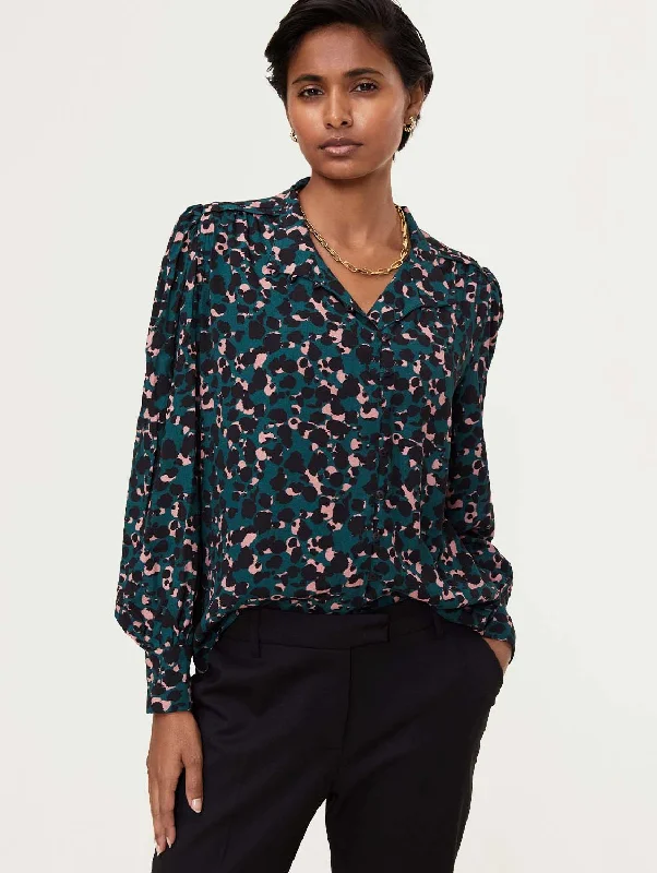 Tirtho LENZING™ ECOVERO™ Blouse | Cedar Ink Print