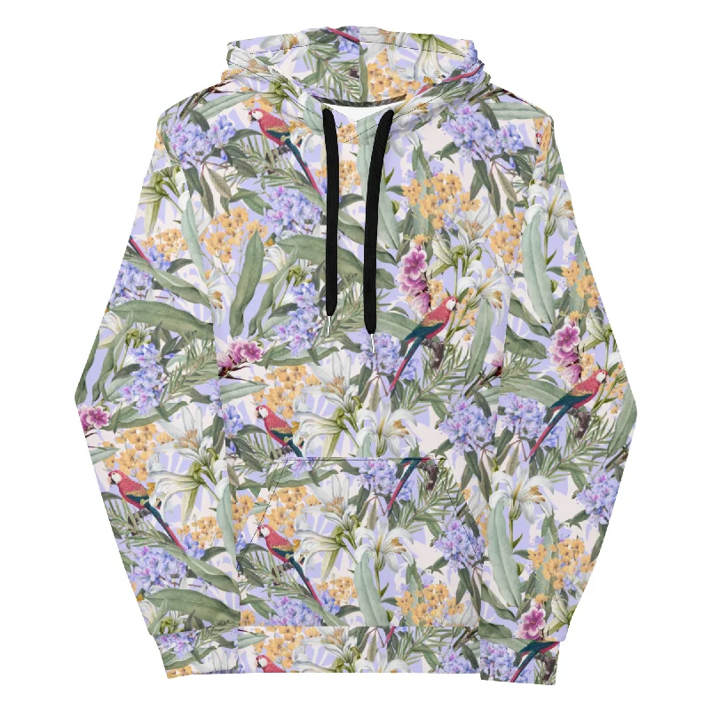 Parrot Bay Hawaiian Print Hoodie