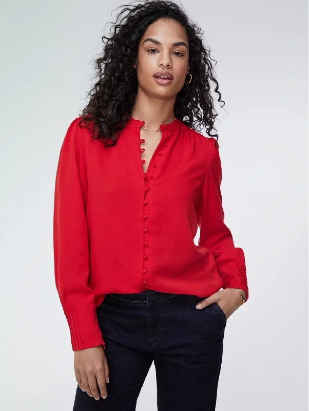 Annika TENCEL™ Blouse | Crimson Red