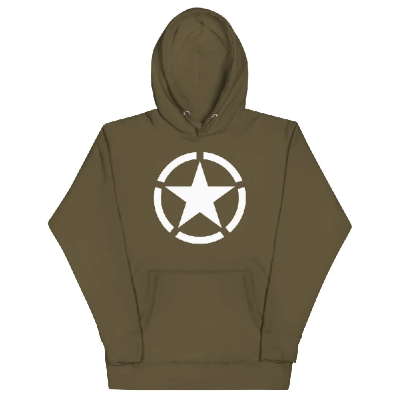 WW2 Circled Star Pullover Unisex Hoodie