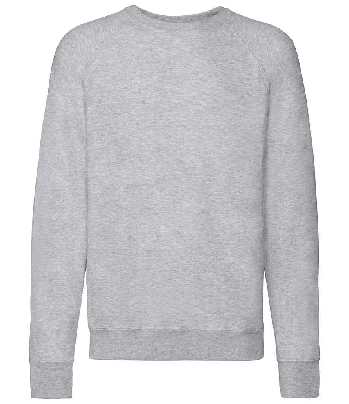 Fruit of the Loom Lightweight Raglan Sweatshirt | Heather Grey