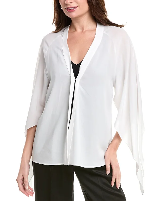 Michael Kors Collection Silk Flare Wrap Top