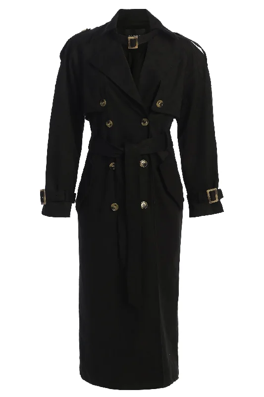 Black Elite Suede Coat