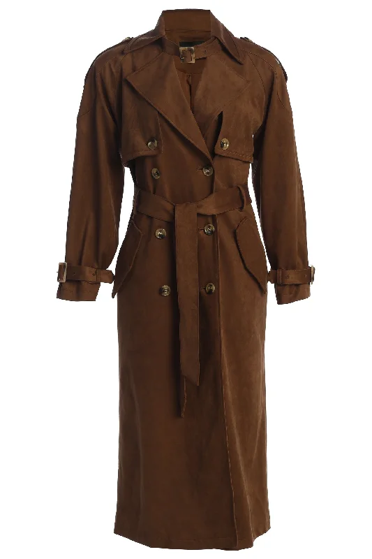 Chocolate Elite Suede Coat