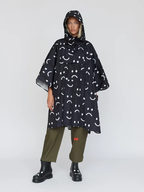 Happy Sad Rain Poncho