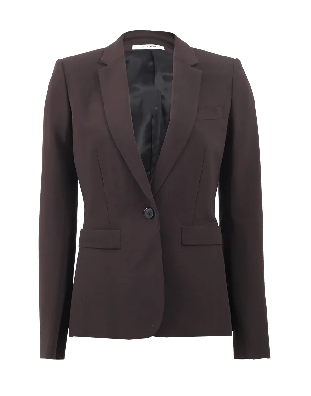 One Button Fitted Blazer