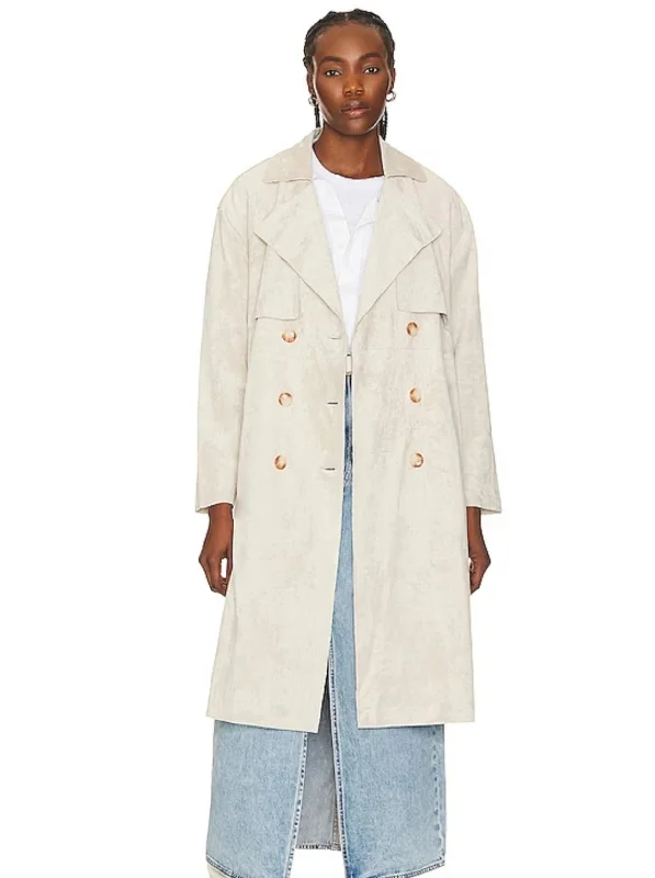 SUEDE TRENCH COAT