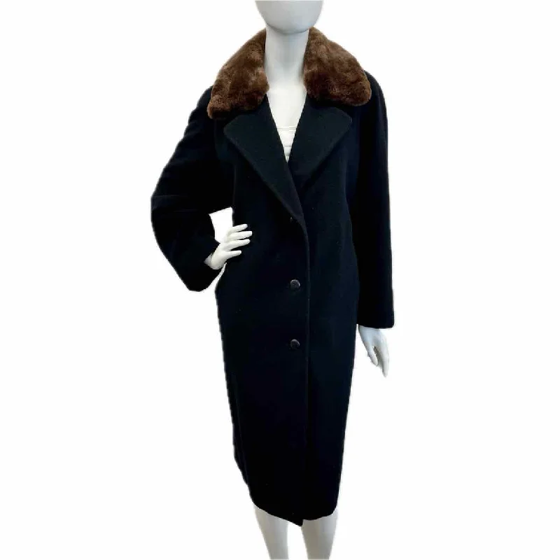 Vintage Cashmere Coat with Sheared Mink Collar