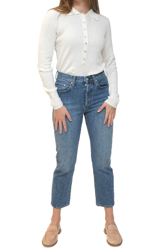 Classic Cropped Jean in Storm