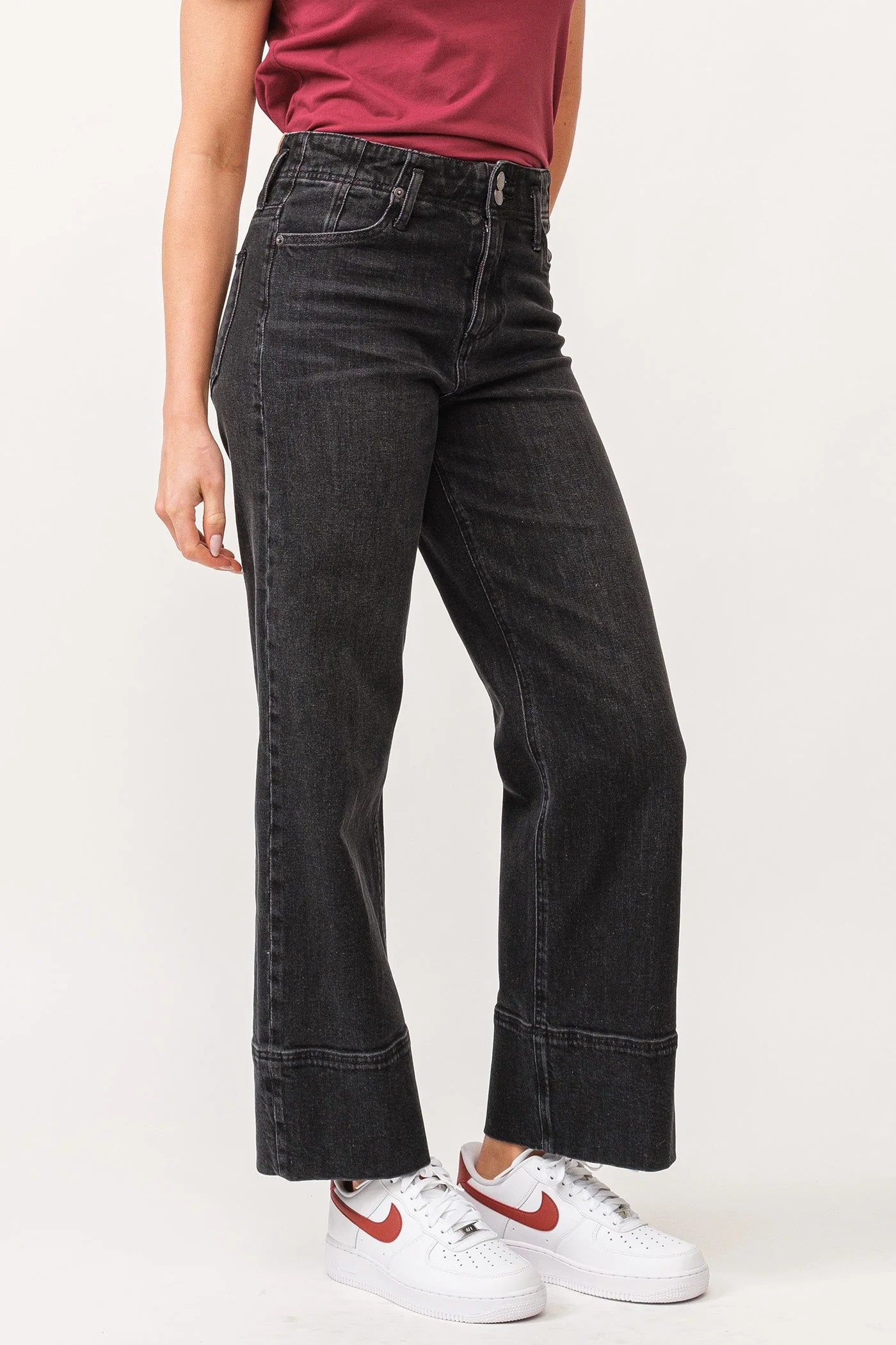 Dear John Holly High Rise Cuffed Hem Straight Jean