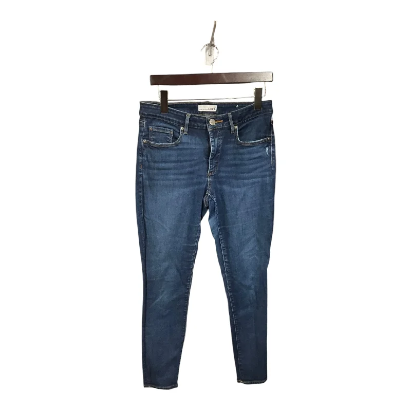 Jeans Skinny By Loft In Blue Denim, Size: 6