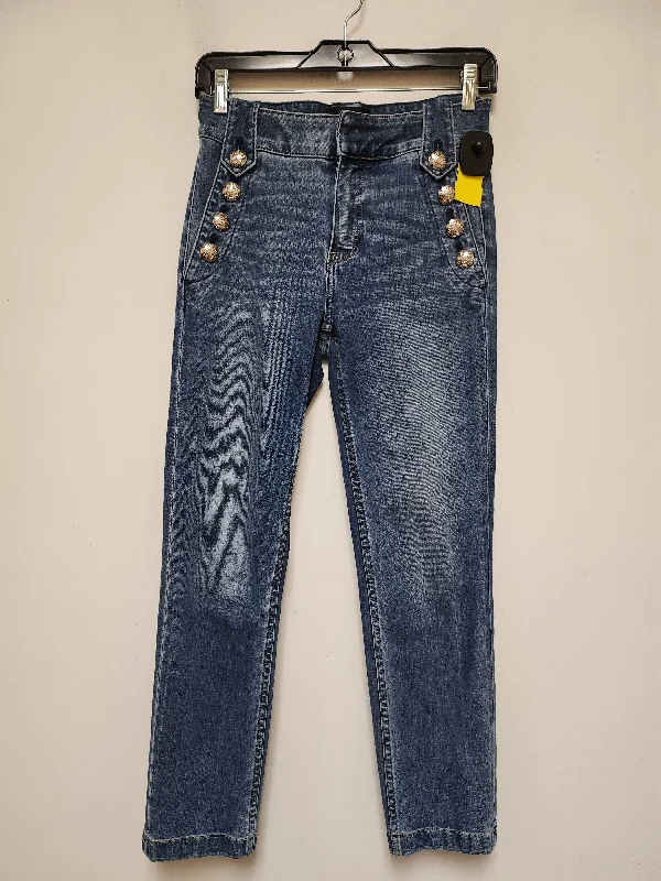 Jeans Straight By White House Black Market In Blue Denim, Size: 0