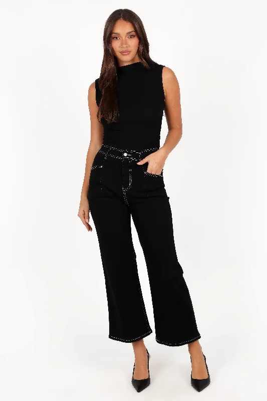 Parson Wide Leg Pant - Black