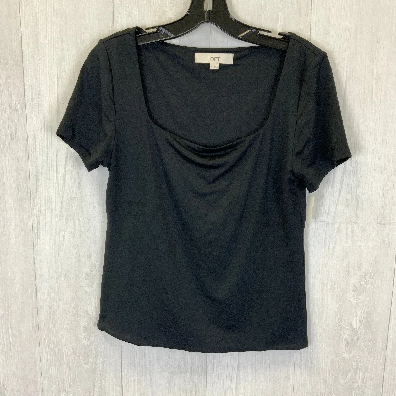 Top Short Sleeve Basic By Loft In Black, Size: L