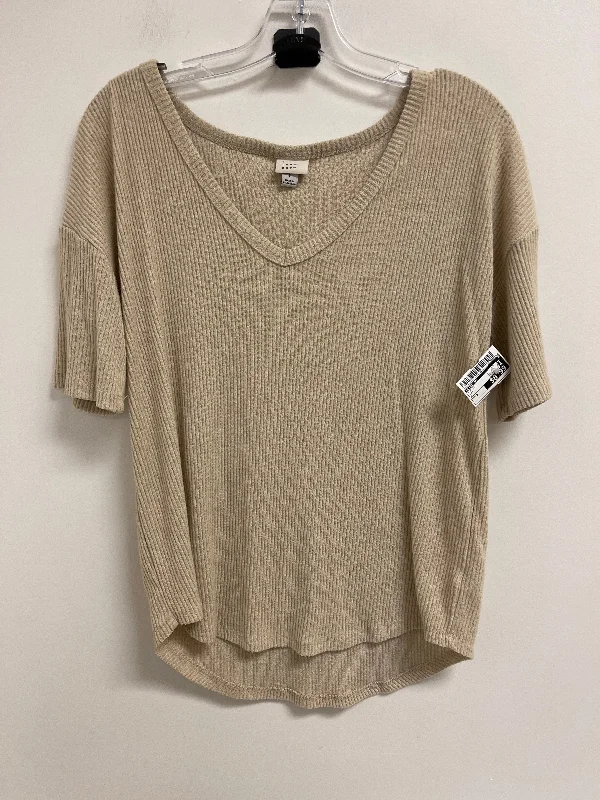 Top Short Sleeve By A New Day In Tan, Size: S