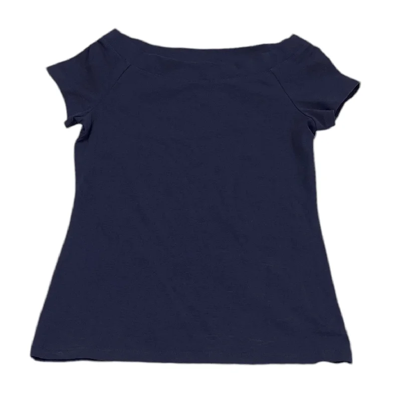 Top Short Sleeve By Ann Taylor In Navy, Size: Xs