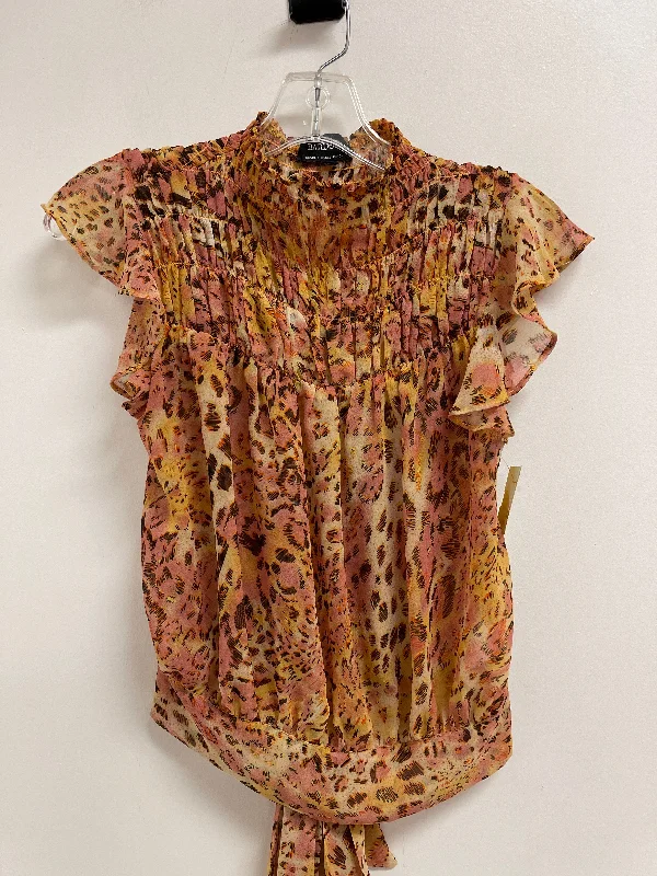 Top Short Sleeve By Bardot In Pink & Yellow, Size: Xs