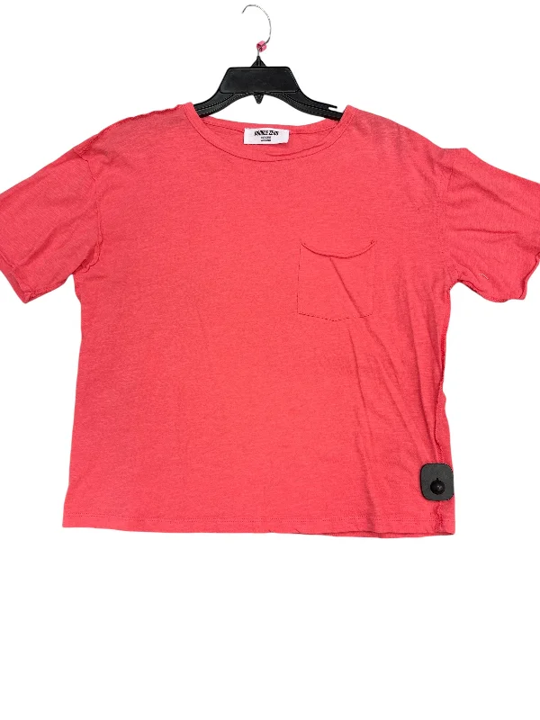 Top Short Sleeve By Double Zero In Coral, Size: S