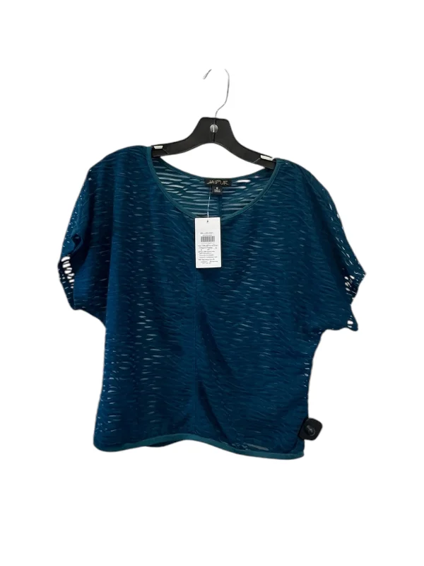 Top Short Sleeve By Jaipur In Teal, Size: M