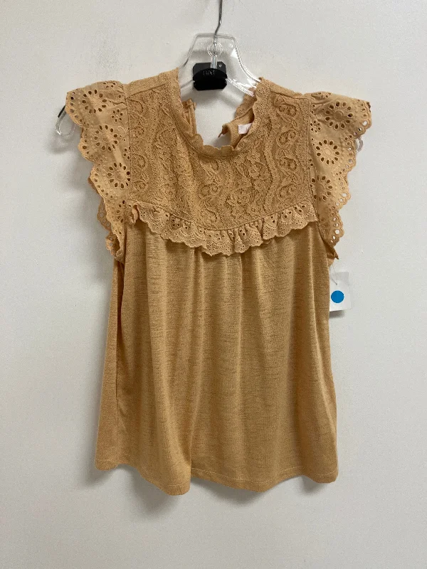 Top Short Sleeve By Lc Lauren Conrad In Yellow, Size: Xs