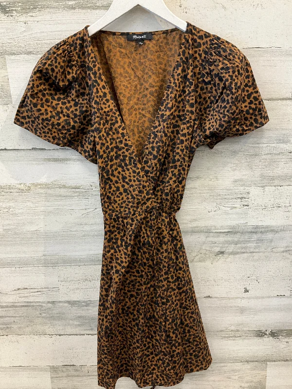 Top Short Sleeve By Madewell In Animal Print, Size: S