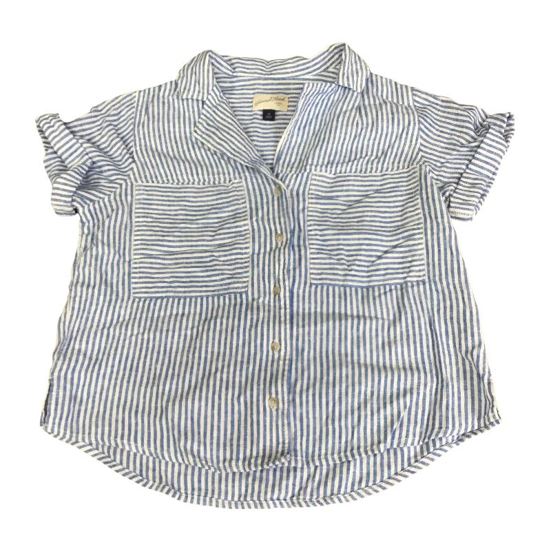 Top Short Sleeve By Universal Thread In Striped Pattern, Size: Xs