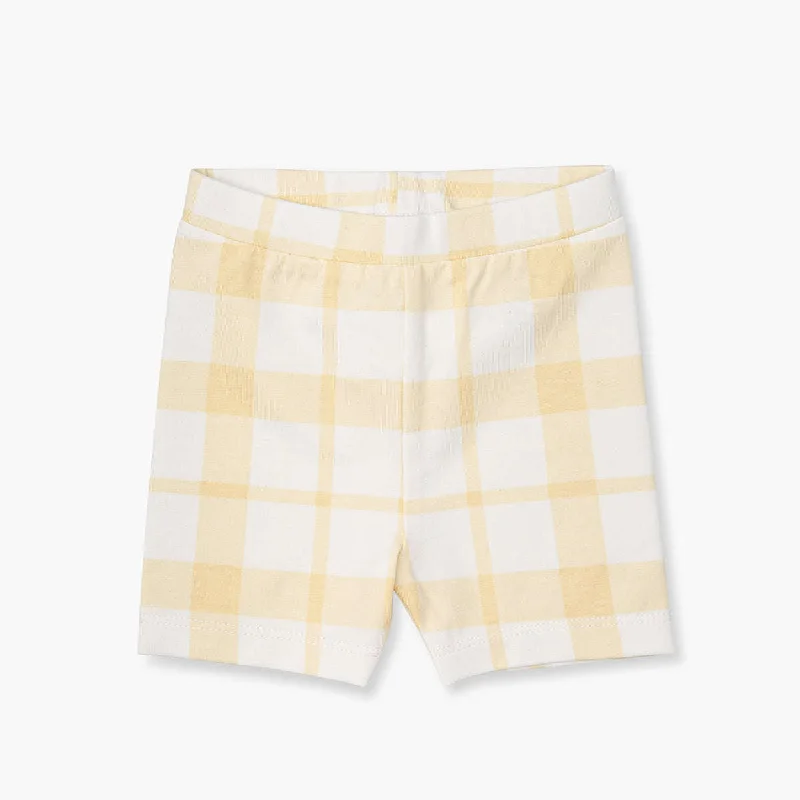 SALE - Bicycle Shorts_Yellow Gingham