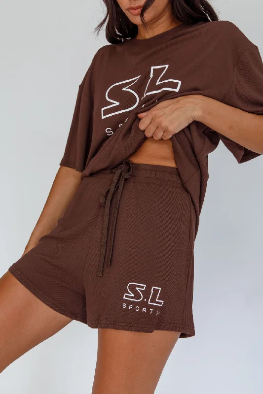 On Track SL Logo Shorts Chocolate