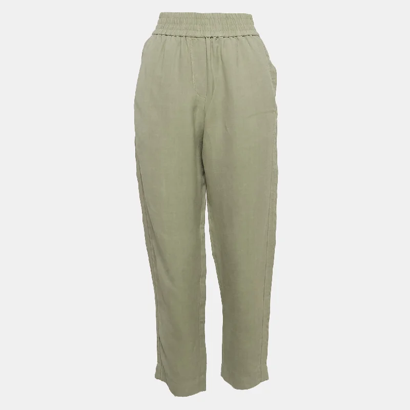 Brunello Cucinelli Grey Linen Blend Pant