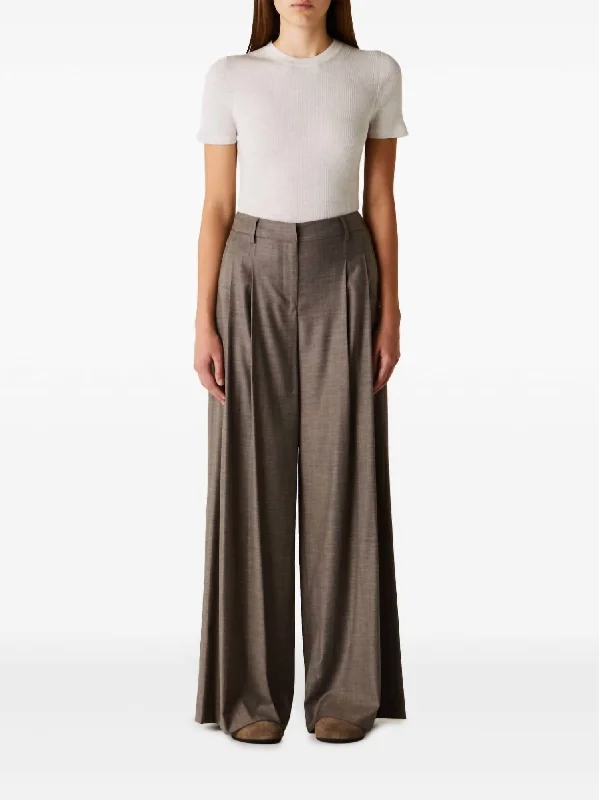 Didi Wide Leg Pants In Taupe