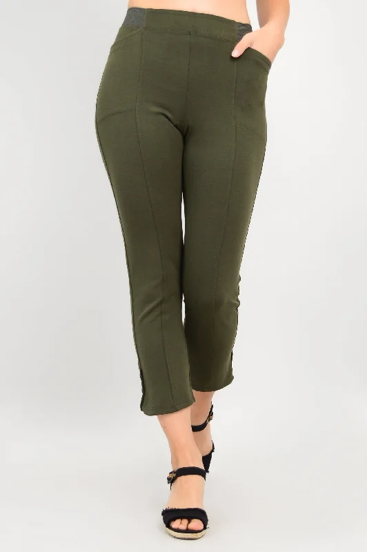 Nadine Crop, Khaki, Modal